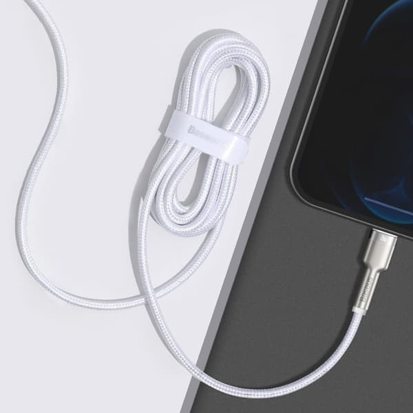 Baseus Cafule USB-C - Lightning -kaapeli, PD, 20W, 2m (valkoinen)