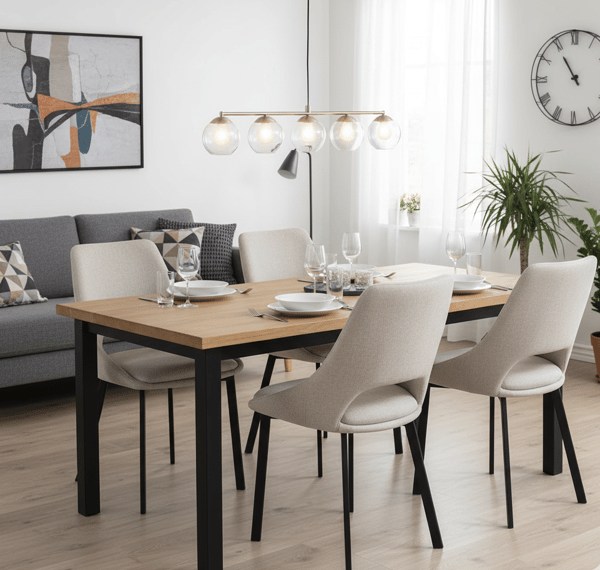 LUMO polstret lænestol, beige stof