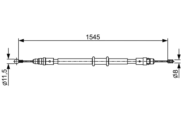 HÅNDBREMSEKABLER 1987482551 BOSCH