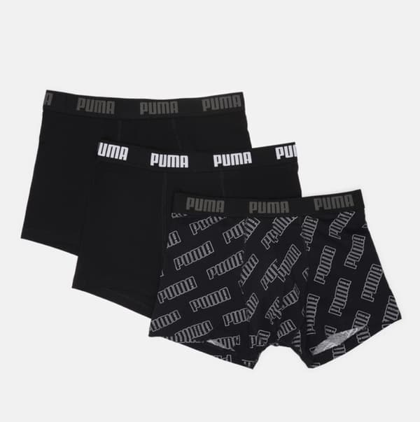 Puma LOGO AOP 3-PAK herre boxershorts sorte 93554701 r S