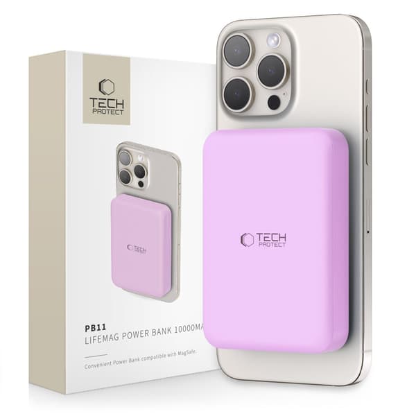 TECH-PRECT PB11 LIFEMAG MAGSAFE -VARAPANKKI 10000 mAh LILAN VÄRI