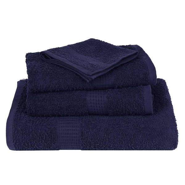 vidaXL Handdukar, 10 st, Marinblå, 30x30 cm, 100% bomull