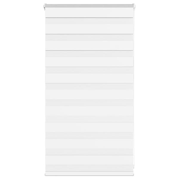 vidaXL zebrarullegardin, hvid, stofbredde 75,9 cm, polyester