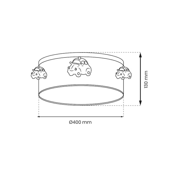 BILTAKLAMPA 1 E27 VIT TRÄ MILAGRO MLP8285