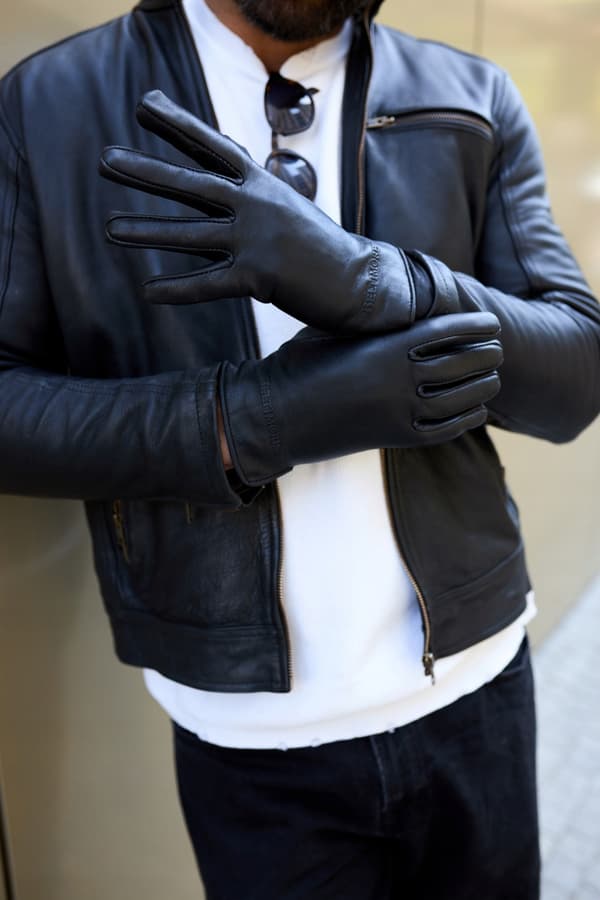 Klassiske femfinger herrelæderhandsker EKRAN varme BELTIMORE
