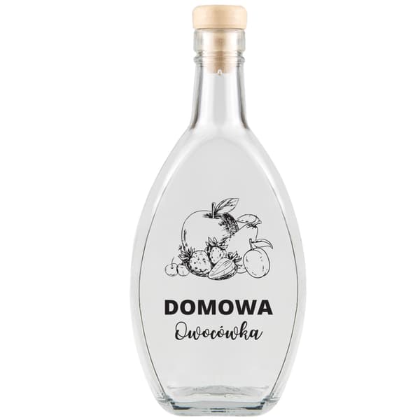 ELIPSA-pullo 500 ml, jossa on KOTIMAISET HEDELMÄLIKÖÖRI-painatus