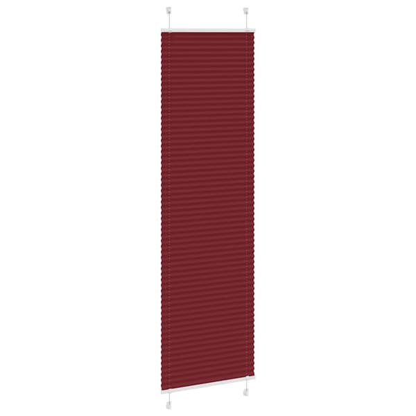 vidaXL Plisserad gardin vinröd 60x200 cm tygbredd