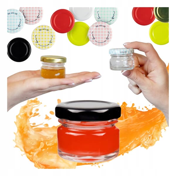 10x burk 30ml med lock honung sylt kryddor ljus present bröllop