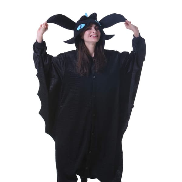 Kigurumi-pyjamas Tandlös Blå M: 155 - 165cm