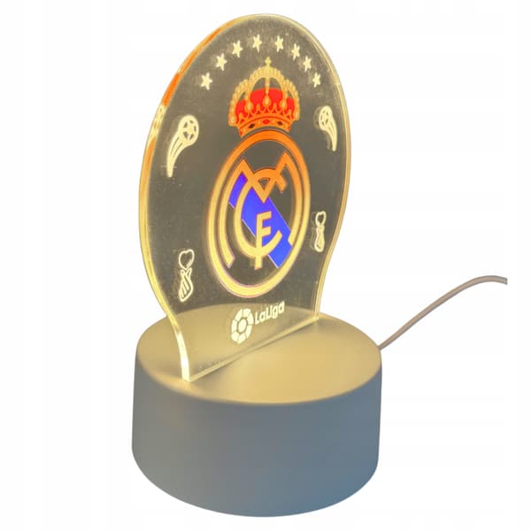 Real Madrid 3D LED Skrivebordsnatlampe til Børn Julegave