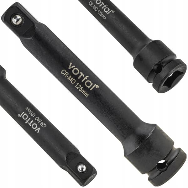 Slagforlængeradapter til 1/2" toppe 125 mm for slagnøgle CR-MO