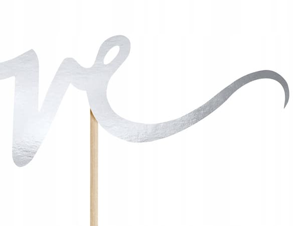 Kærlighedskagetopper, sølv, 17 cm, 1 stk.