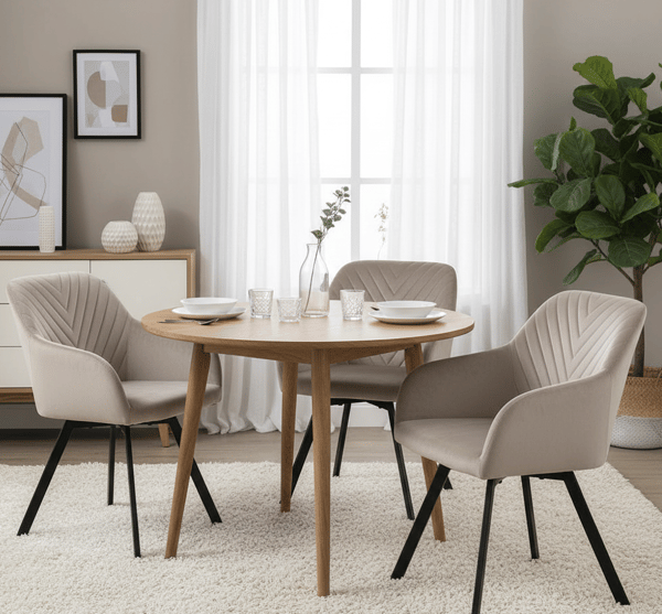 PANKO 2 klädd snurrstol, beige sammet