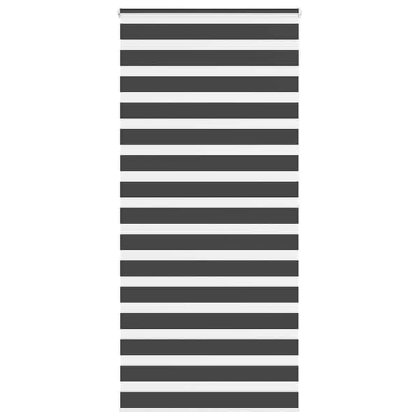 vidaXL zebragardin, sort, stofbredde 90,9 cm, polyester