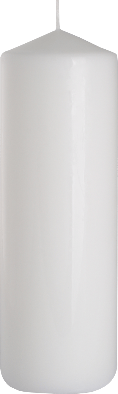 Cylinderljus vitt 8x25 cm 1 st