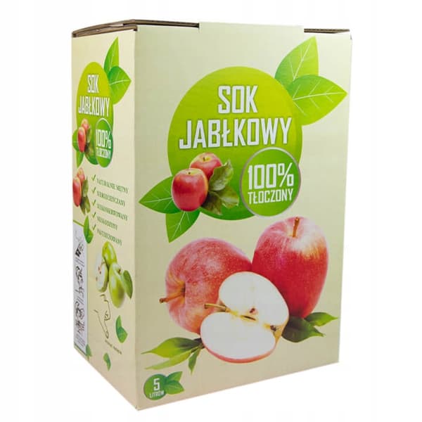 Æblejuicekarton 100% presset naturlig 5 l
