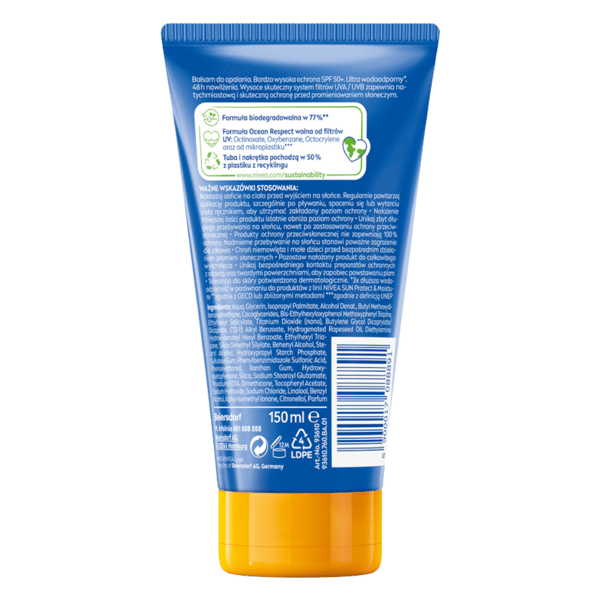 NIVEA SUN Fugtighedsbalsam til solbadning SPF 50+, 150ml