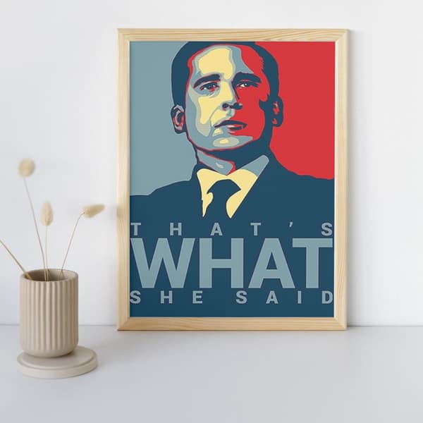 MALING EFTER TAL MED RAMME Billeder til maleri - The Office 40x50 cm