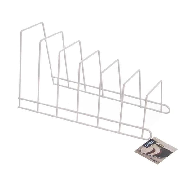 Metallisk ställ för lock och tallrikar vit 34x17x18,5 cm