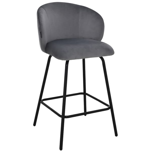 NEMI barstol i fløjlsgrå, 65 cm
