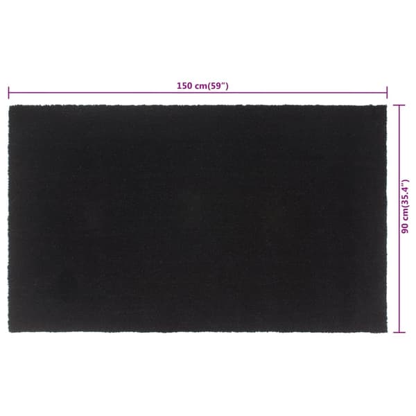 vidaXL dørmåtte, sort, 90x150 cm, kokosfiber, tuftet