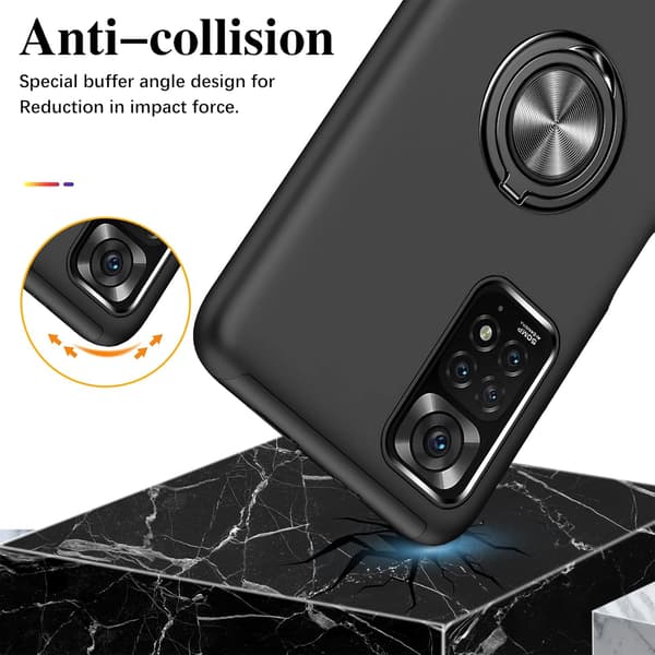 SORT SOLIDT ETUI TIL XIAOMI REDMI NOTE 11/11S + HÆRDET GLAS