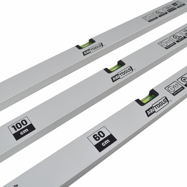 AWTOOLS ANODISERET NIVEAU 150 cm