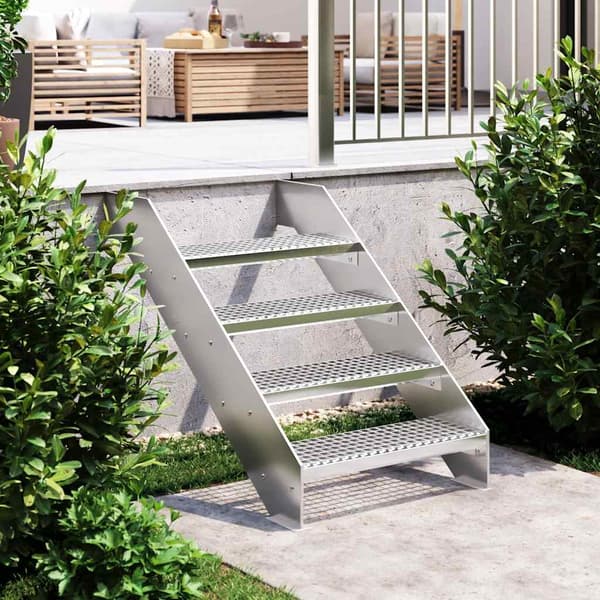 vidaXL trinbræt 60x24x7 cm galvaniseret stål
