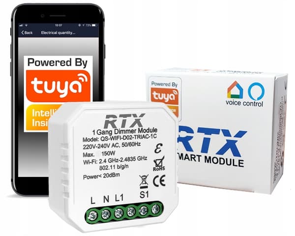TUYA WiFi lysdæmper til indbygning