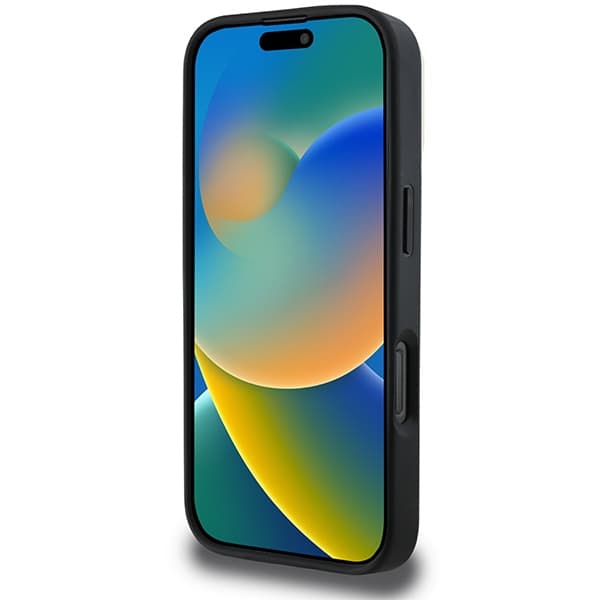 DKNY DKHMP16LPCPVSLK iPhone 16 Pro 6.3 sort/sort hårdt cover med ternet mønster og Magsafe