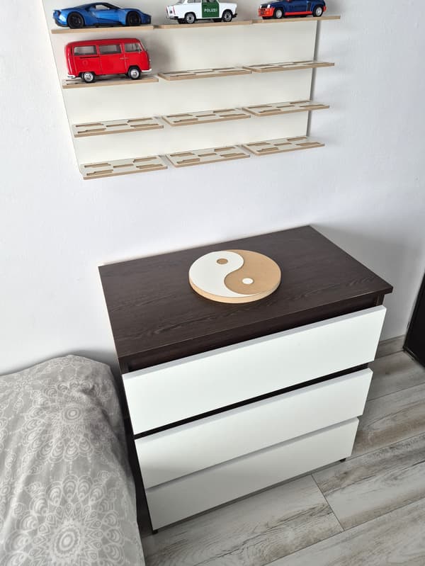 Yin Yang MDF-ympyrä 18 mm 25 cm