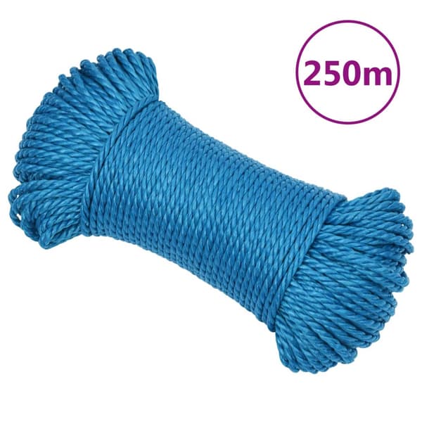 vidaXL arbejdsreb, blå, 3 mm, 250 m, polypropylen