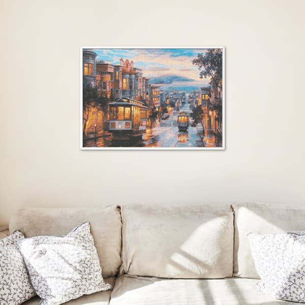 MALING EFTER TAL MED RAMME Malerier til maleri - San Francisco 50x40 cm