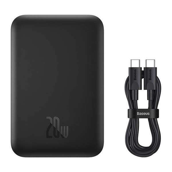 Baseus 20W Mini Langaton Varavirtalähde (Musta)