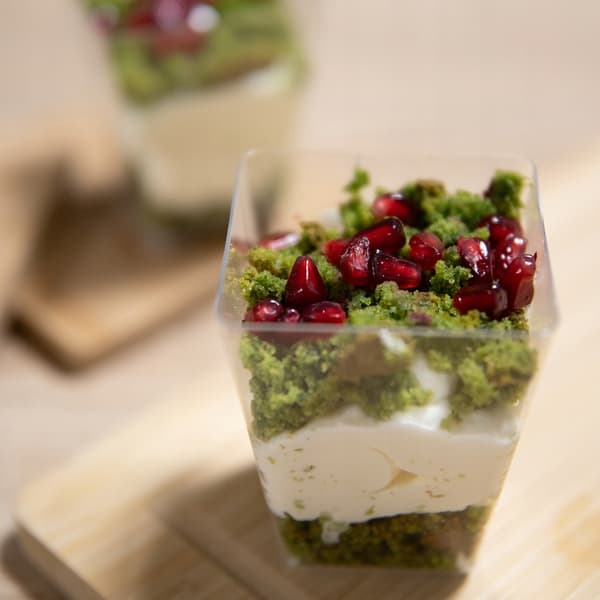 KOPPER DESSERTBEHOLDERE 150 ml 24 stk. FIRKANTEDE kopper til snacks
