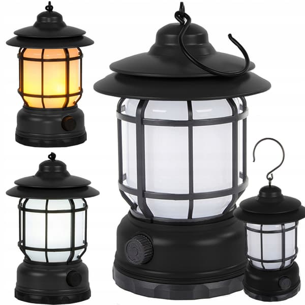 GAB svart campinglampa 50
