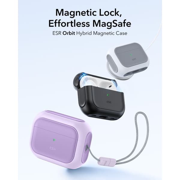 ESR ORBIT HALOLOCK MAGSAFE APPLE AIRPODS PRO 3 LAVENDEL
