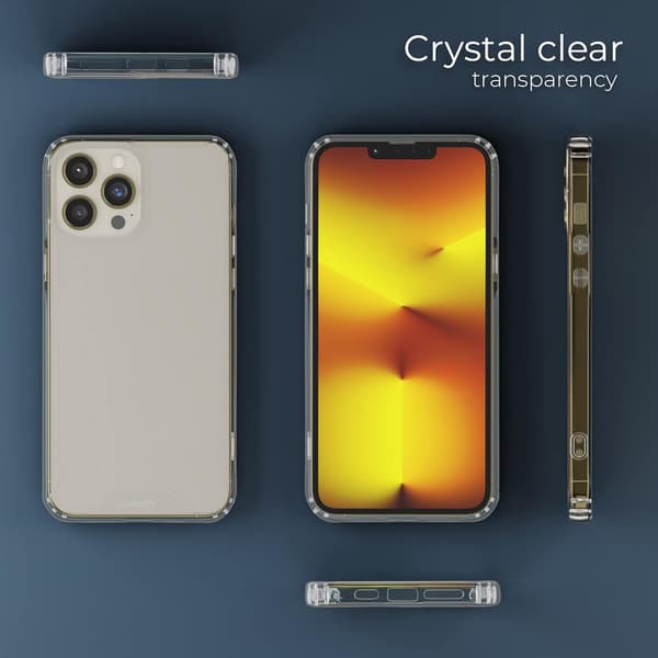 FODRAL TILL APPLE IPHONE 13 PRO KLAR SILIKONBAKSIDA