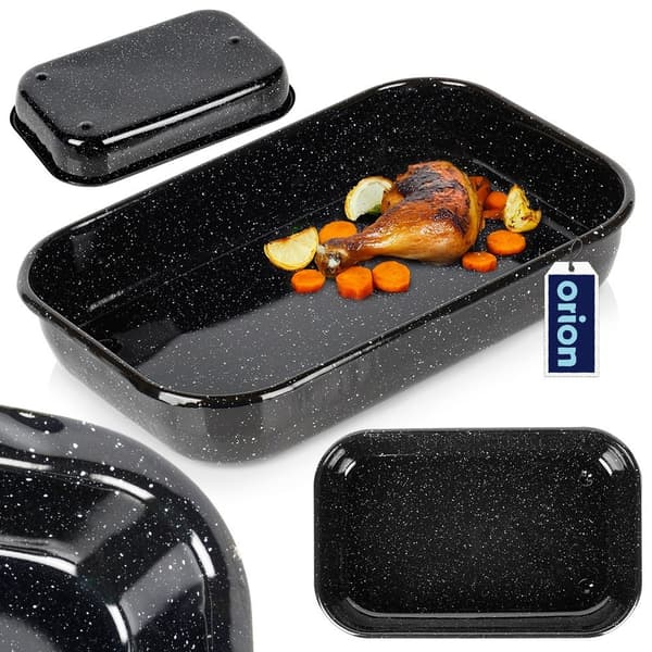 Emaljerad rektangulär ugnspanna 4,8 l, 38x24,5x7 cm