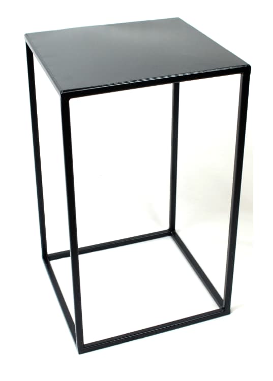 Parvimainen kukkateline 40 cm, musta, metallipinta 363.