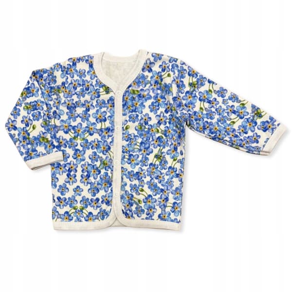 Kaftan flickkaftan 98 skjorta knäppt långärmad glömma-mig-ej