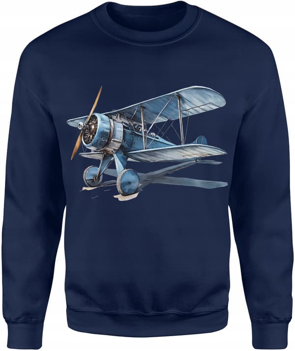 Herrtröja med flygplansresor, retro vintagepresent till pilot, M