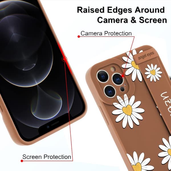 IPHONE 13 PRO 6,1' BAKSKÅL BLOMMOR BRUN