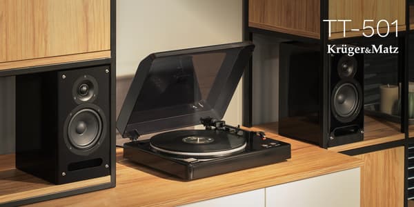 Kruger&Matz TT-501 levysoitin, USB-tallennus, RCA-liitin