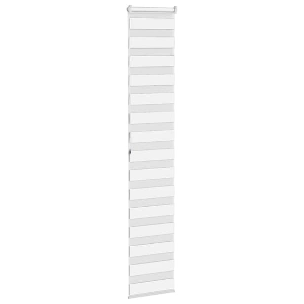 vidaXL Zebrarullgardin, vit, tygbredd 45,9 cm, polyester