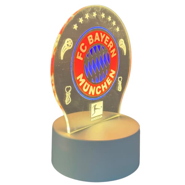 Skrivebordsnatlampe Bayern München Til Børn 3D LED Jul Gave