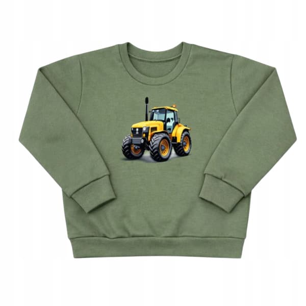 Drenge træningssæt 122 2-delt BOMULD 100% TRAKTOR-print OLIVE