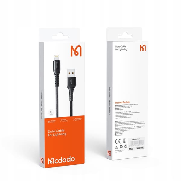 MCDODO LADDARE BLIXT SNABB LADDNINGSKABEL MED USB FÖR IPHONE 13 14 1M