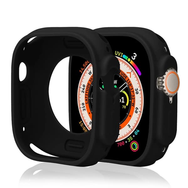 Silikone-urcover til Apple Watch 42 mm (serie 1/2/3) - sort