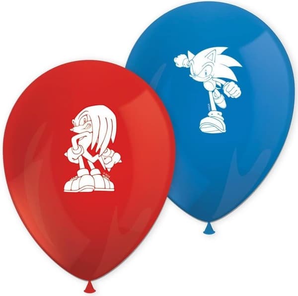 Sonic Hedgehog Sega latexballoner 8 styk.